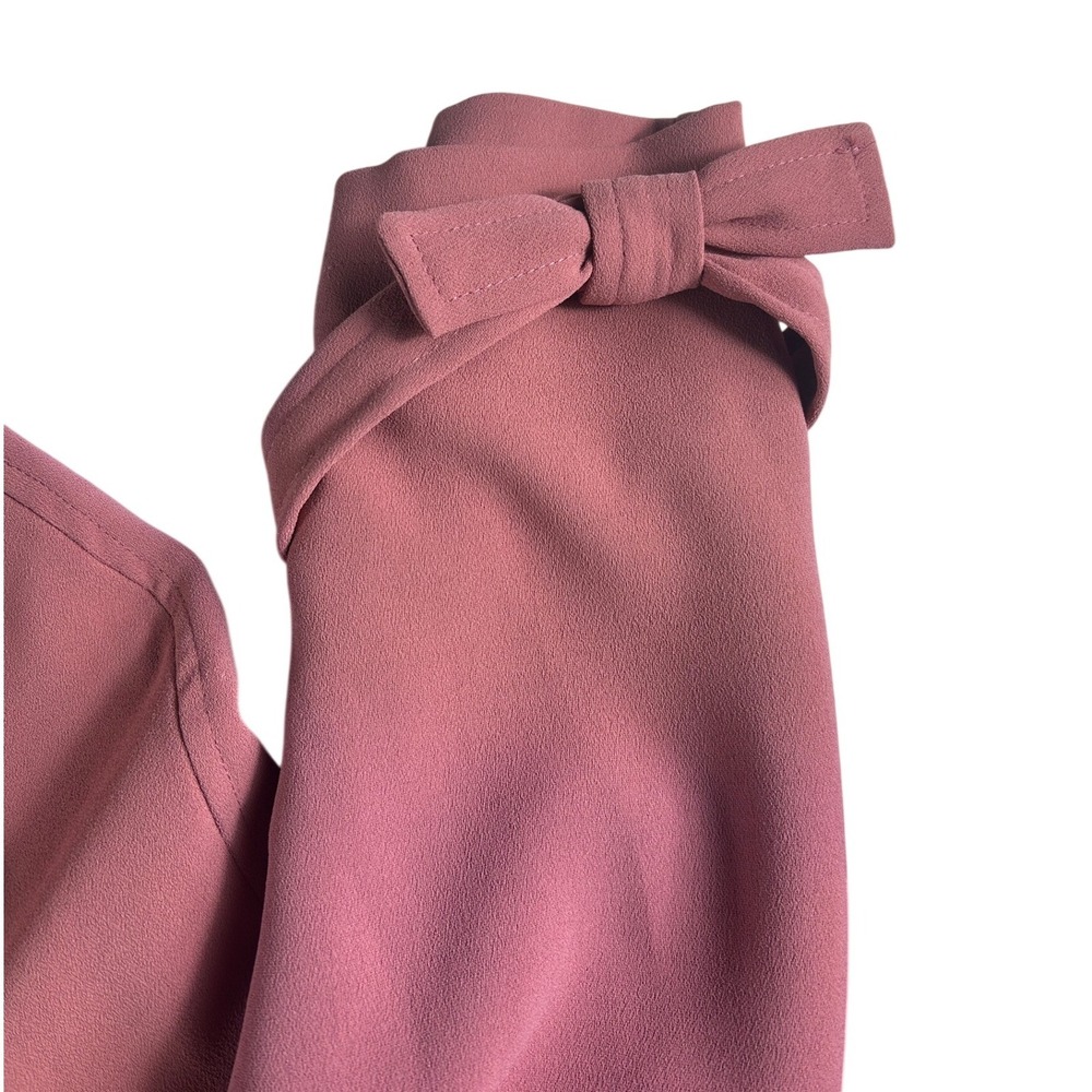NINE WEST Women Rose Tie Sleeve Trench Coat Double Breasted Belted Midi 2XL NEW - Picture 7 of 11